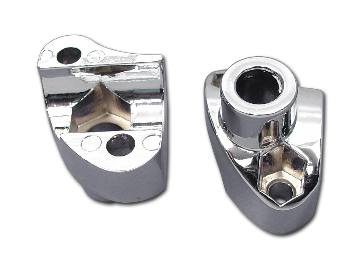 Chrome Riser Stem Set 1-1/8" tall by 1" Diameter