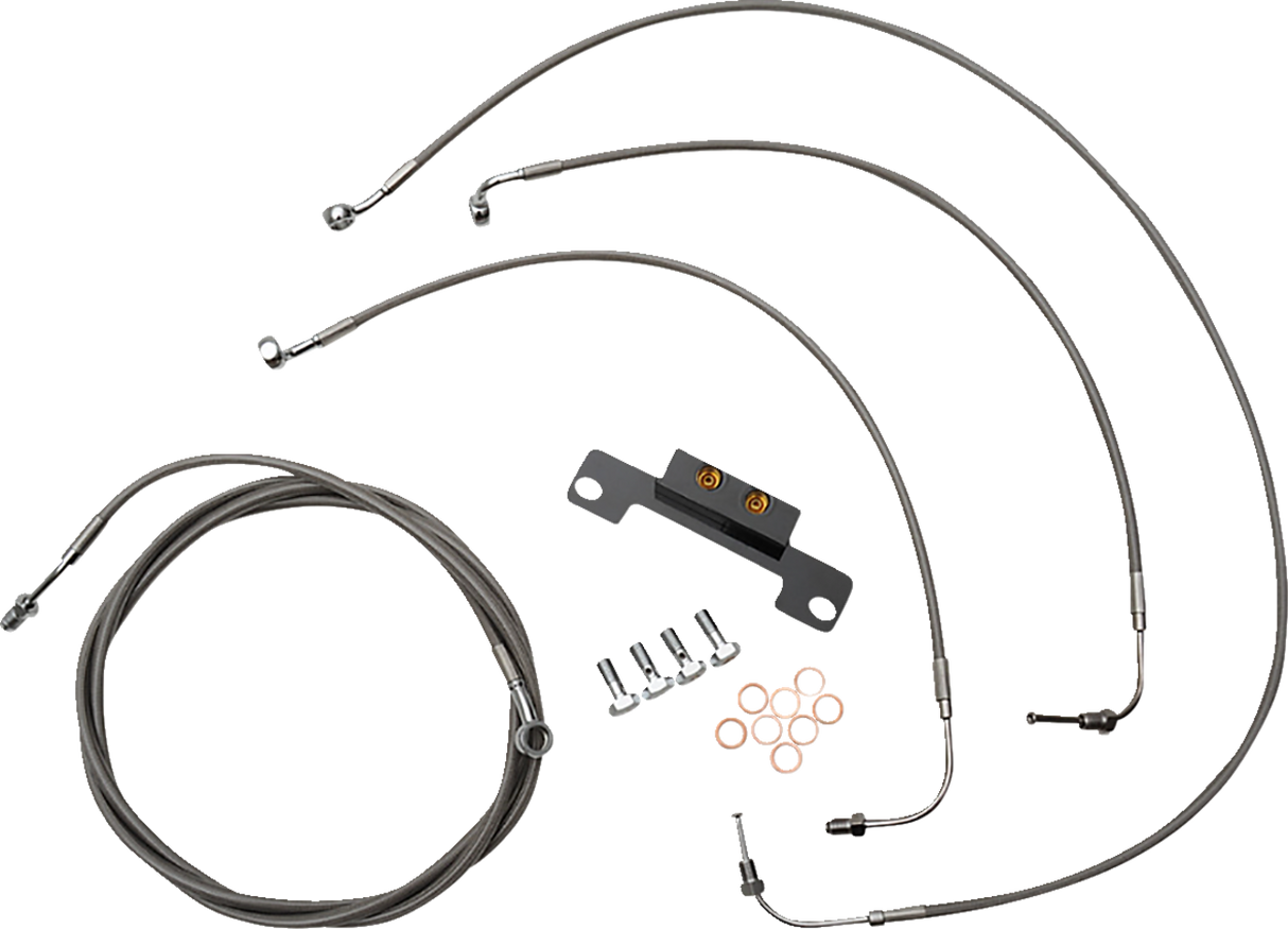 Standard Stainless Braided Handlebar Cable/Brake Line Kit