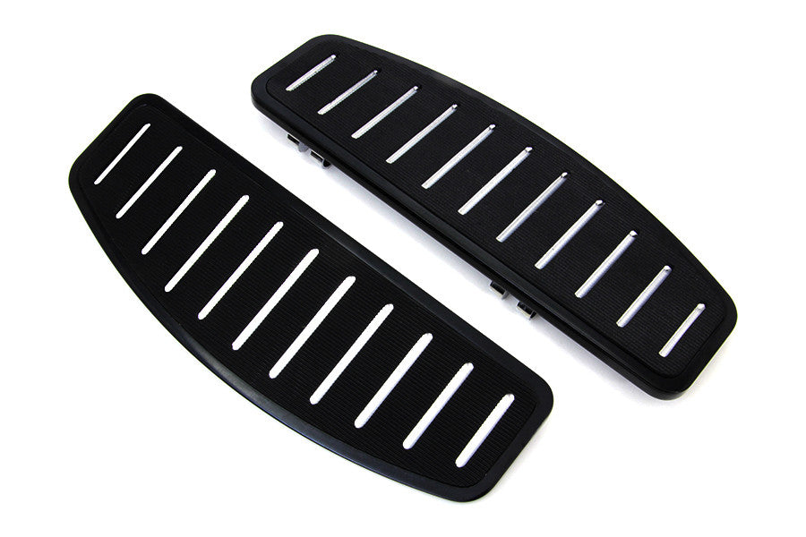 Black Slotted Passenger Footboard Set