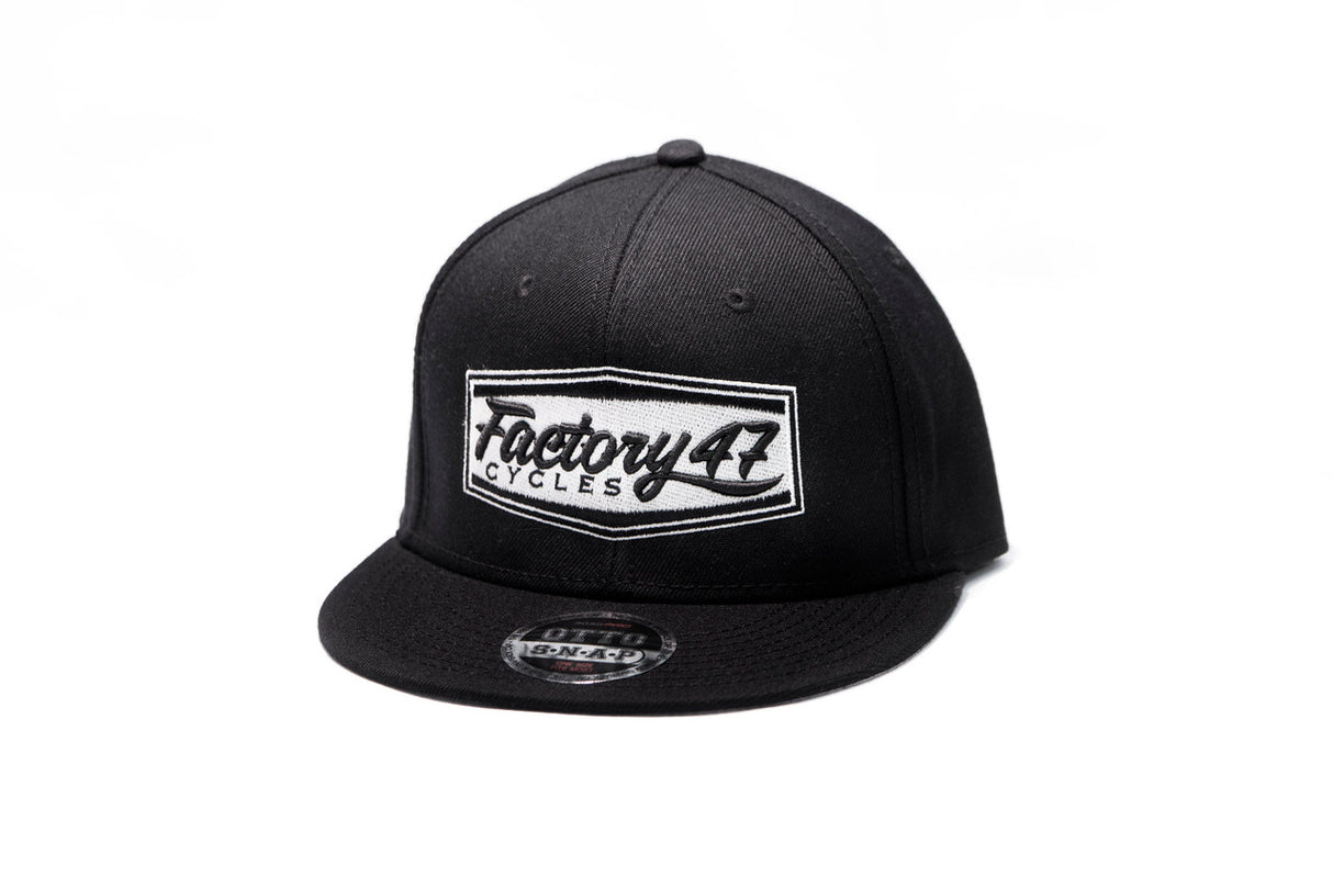 Factory 47 Black Logo Snap Back Hat FREE SHIPPING