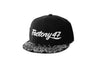 Factory 47 Black Script Snap Back Hat W/ Bandana Bill