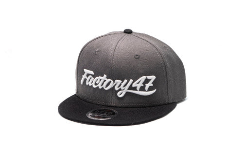 Factory 47 Gray Script Snap Back Hat FREE SHIPPING