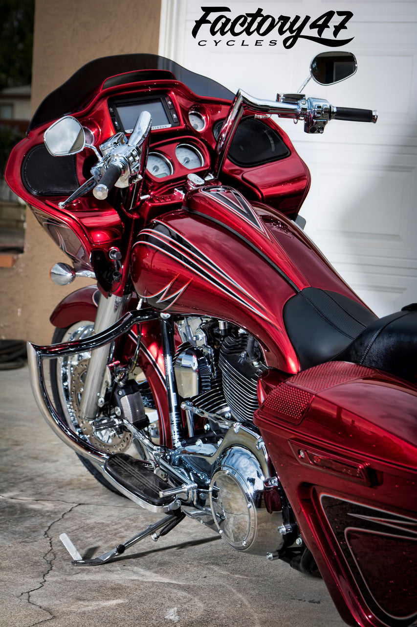 Shield Chrome Front Crash Bar for Harley Baggers | Factory 47