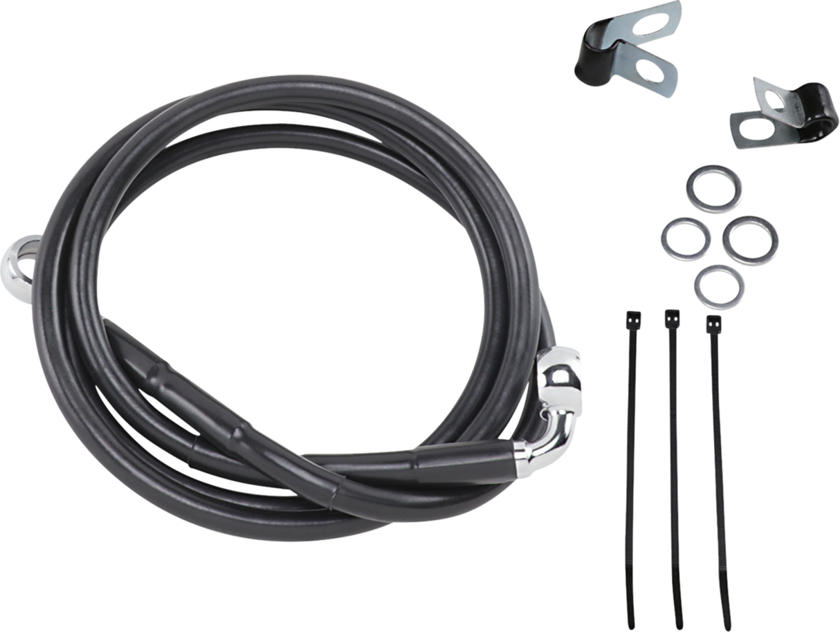 Extended Length Black Vinyl Brake Line Kit [2/2]