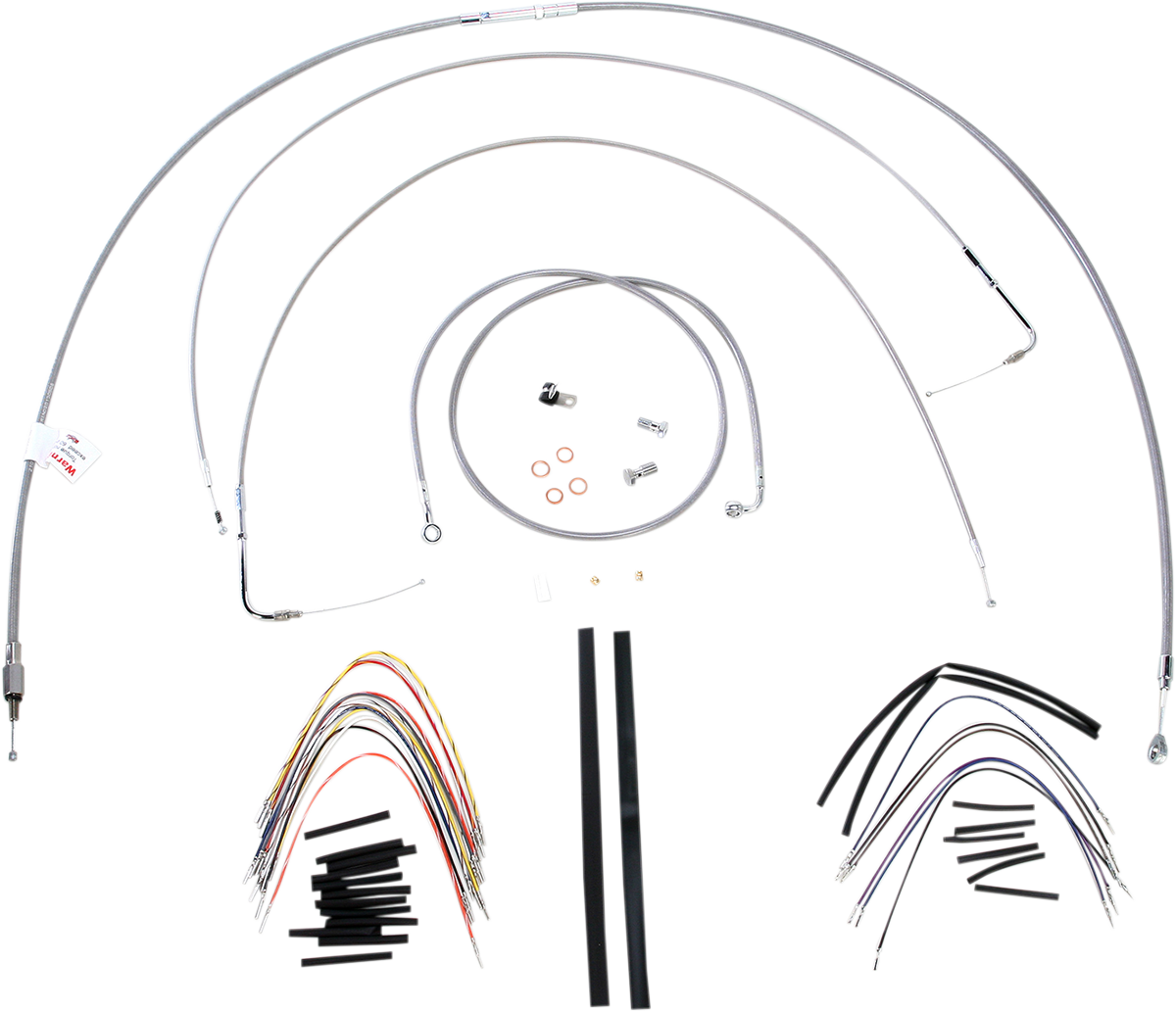 Complete Stainless Braided Handlebar Cable/Brake Line Kit