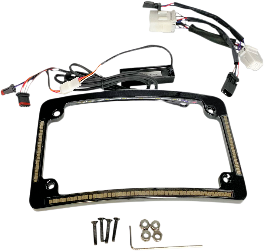 LED Radius License Plate Frame