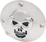 Chrome 3-D Skull Derby Cover
