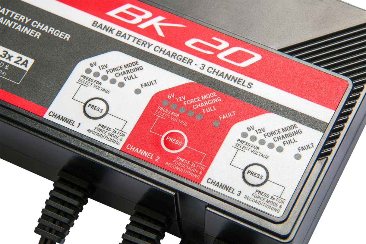 BK20 Smart Bank Battery Charger and Maintainer with Reconditioning Function