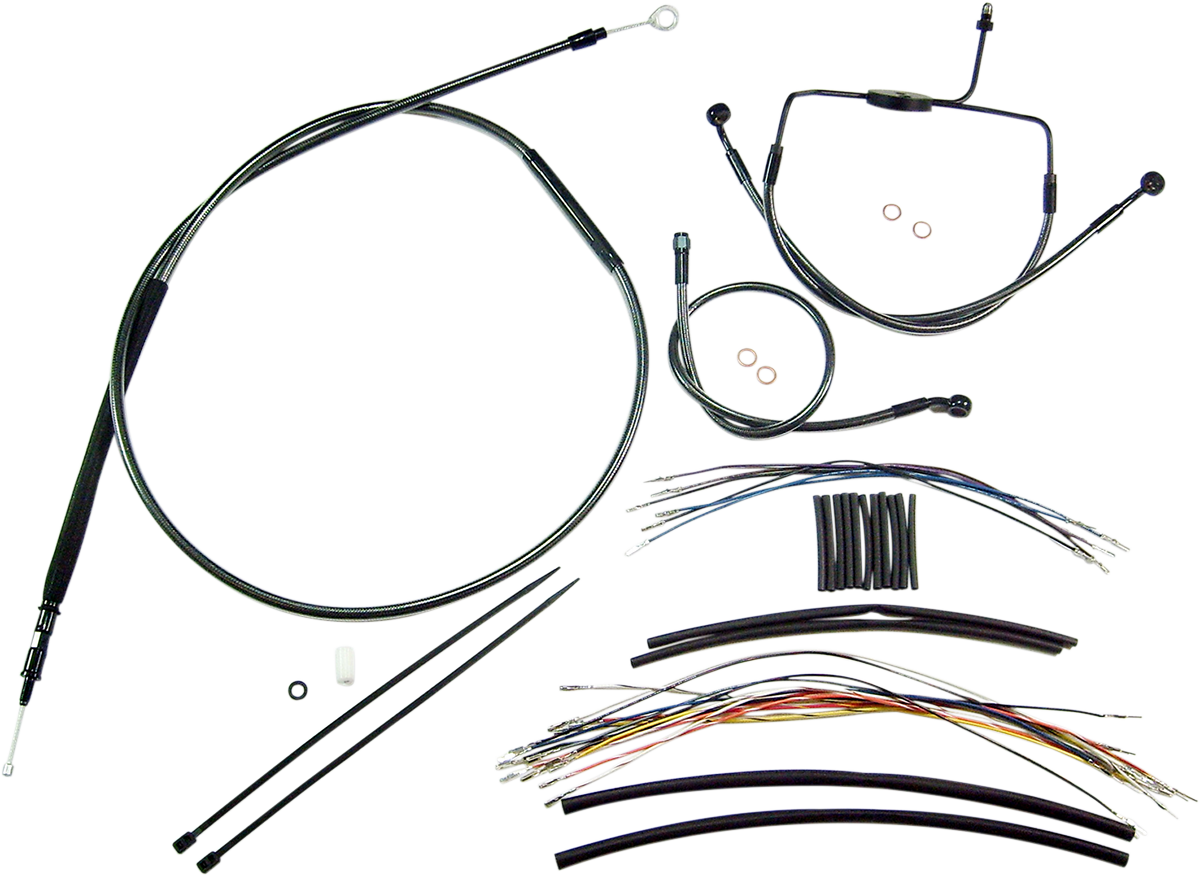Black Pearl™ Designer Handlebar Installation Kit - 12"-14" - '08-'13 Touring