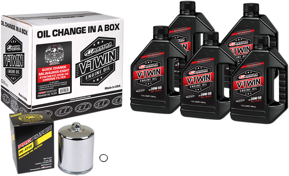 Quick Change Milwaukee-Eight Synthetic 20W-50 Oil Change Kit