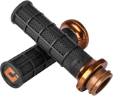 Hart-Luck Signature V-Twin Lock-On™ Grips - Cable - Black/Bronze