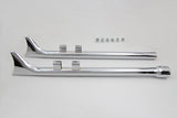 M8 33" Straight Fishtail Exhaust Extension Set Chrome