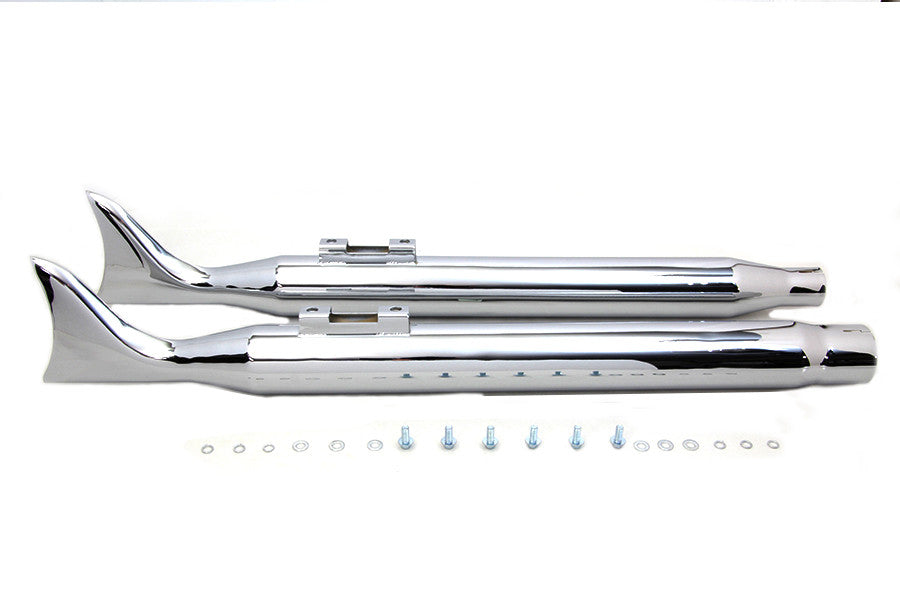 M8 Chrome Fishtail Muffler Set 33"