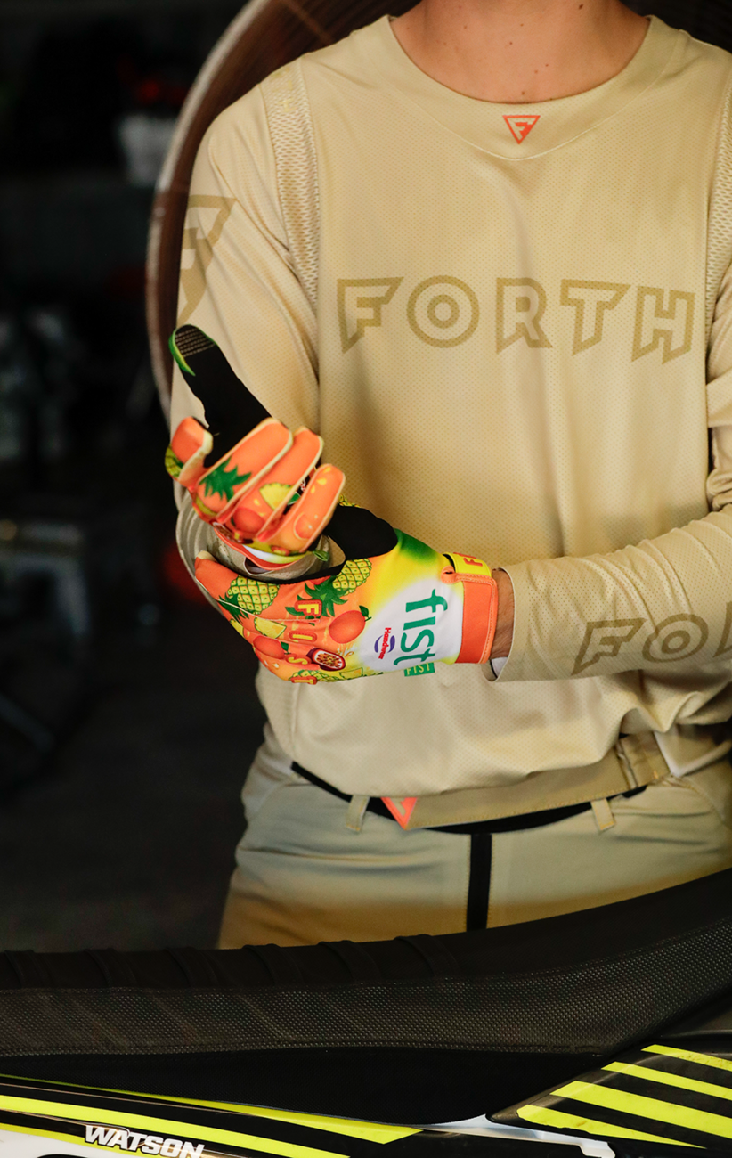 Strapped Fruit Punch Gloves