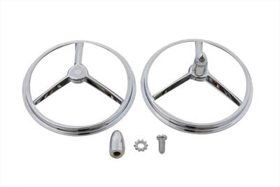 Spotlamp Trim 4-1/2" Chrome Bullet Style Pair