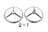 Spotlamp Trim 4-1/2" Chrome Bullet Style Pair