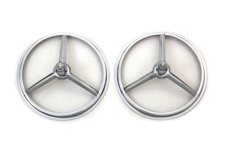 Spotlamp Trim 4-1/2" Chrome Bullet Style Pair