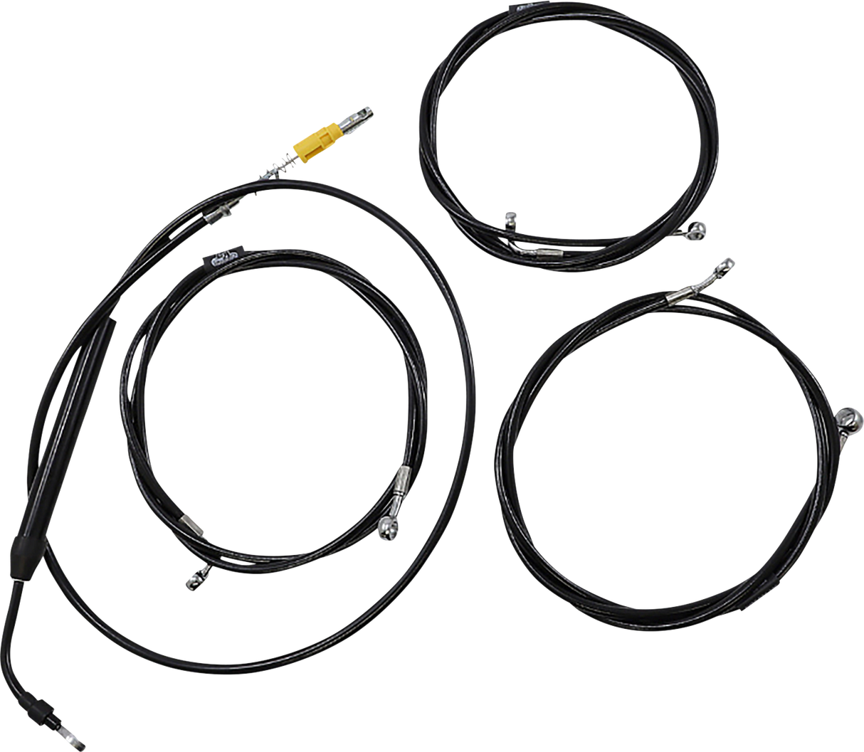 Standard Midnight Braided Handlebar Cable/Brake Line Kit — Ape Hanger