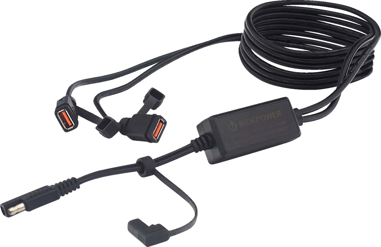 SAE to Two USB Port with Intelligent Electronics Charging Cable