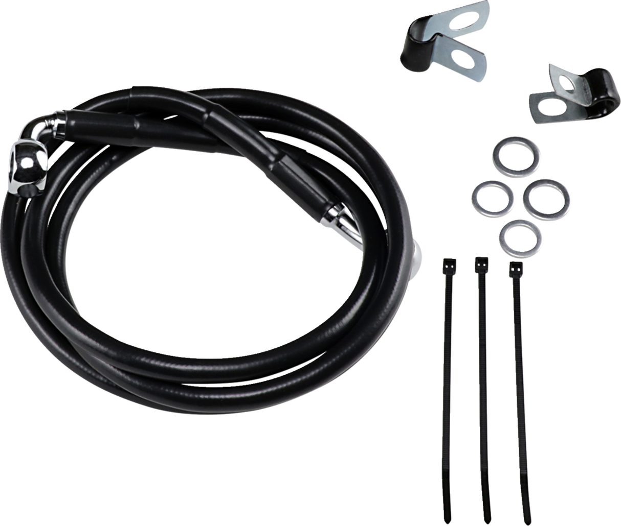 Extended Length Black Vinyl Brake Line Kit [2/2]