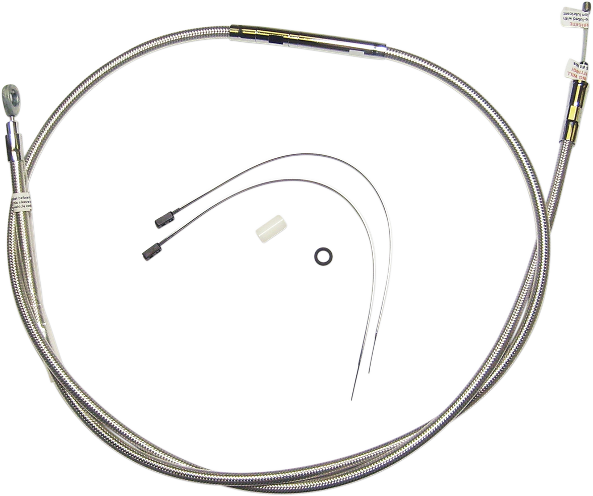 High-Efficiency Polished Stainless Clutch Cable - 64-7/16"