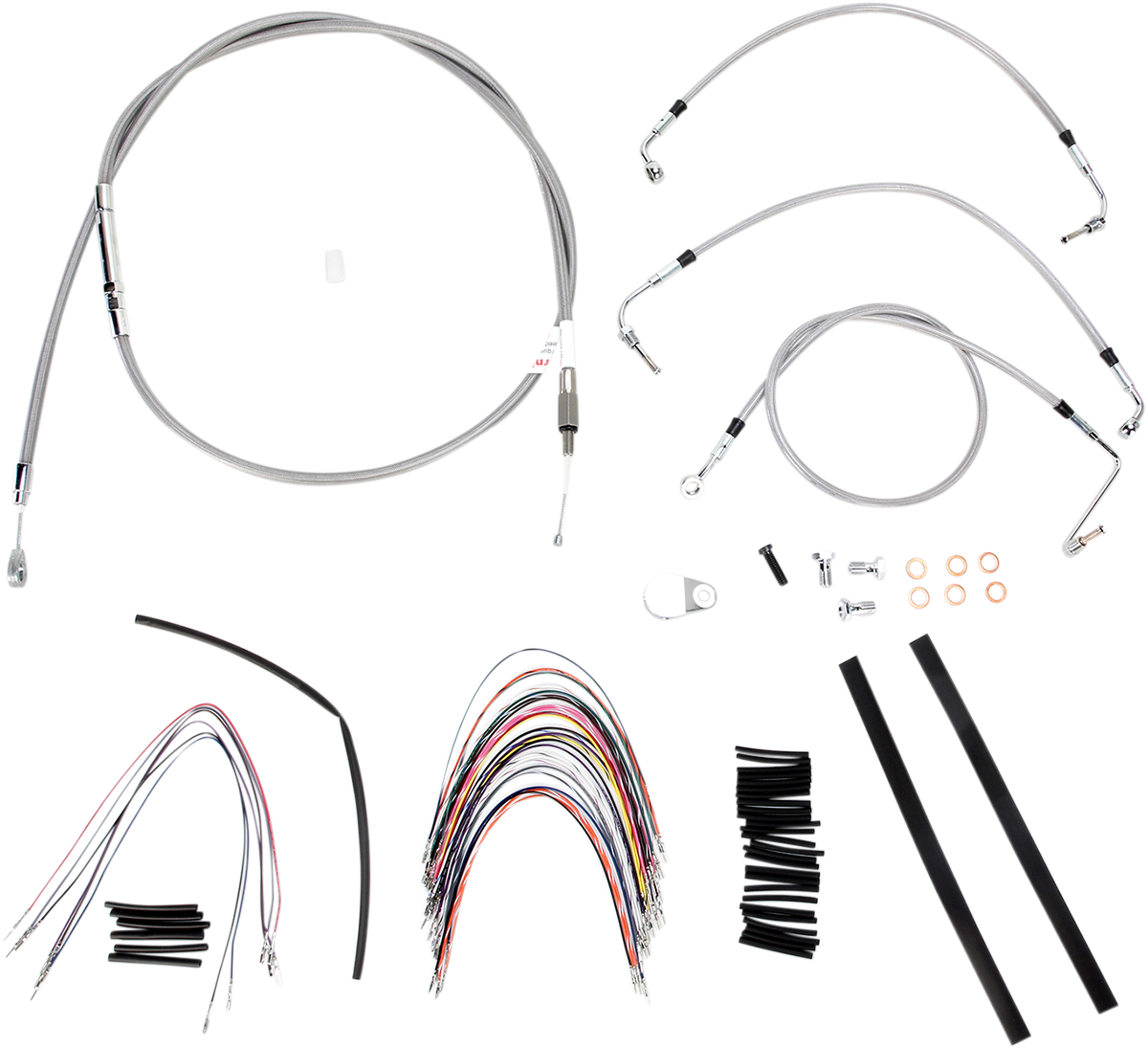 Complete Stainless Braided Handlebar Cable/Brake Line Kit