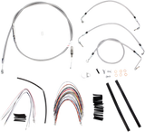 Complete Stainless Braided Handlebar Cable/Brake Line Kit