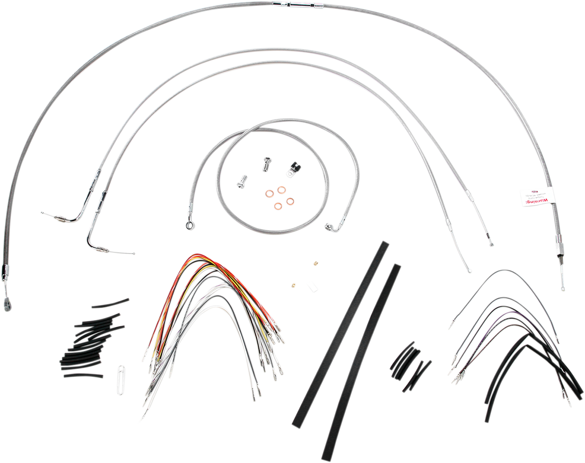 Complete Stainless Braided Handlebar Cable/Brake Line Kit