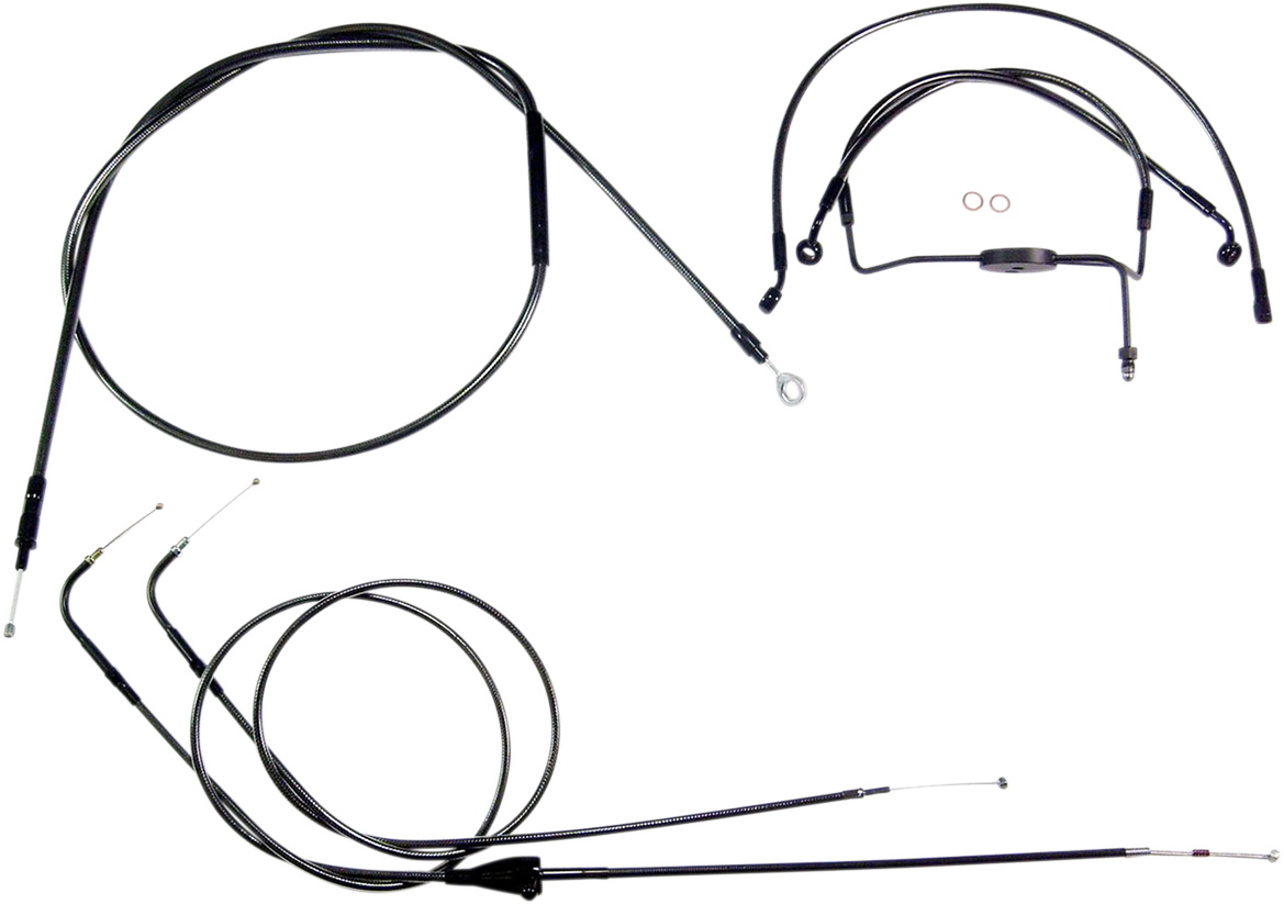 Black Pearl™ Designer Handlebar Installation Kit - 10" - '07 FLH