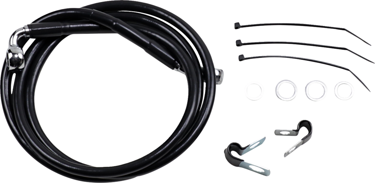 Extended Length Black Vinyl Brake Line Kit [2/2]