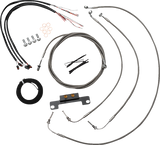 Complete Stainless Braided Handlebar Cable/Brake Line Kit — Cable Kit