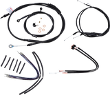 Complete Black Vinyl Handlebar Cable/Line Kit for Ape Hangers
