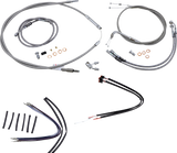 Complete Stainless Braided Handlebar Cable/Brake Line Kit