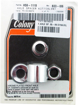 Axle Spacer/Nut Kit
