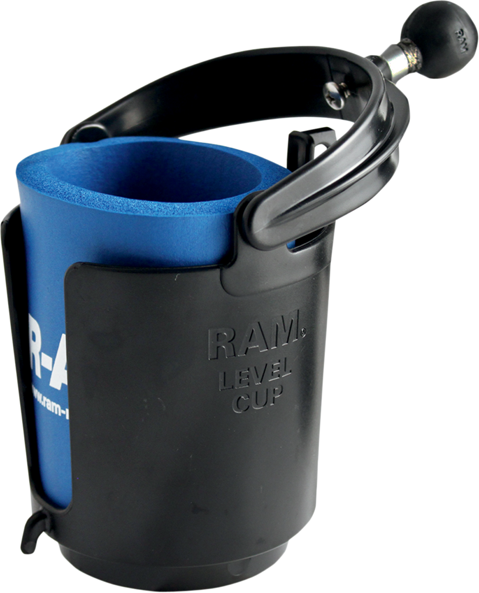 Self-Leveling Cup Holder and Cozy with 1" Ball