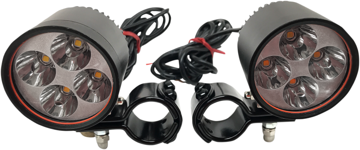 2" LED Driving Light Kit w/ 1-1/4" Clamps