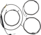 Standard Stainless Braided Handlebar Cable/Brake Line Kit