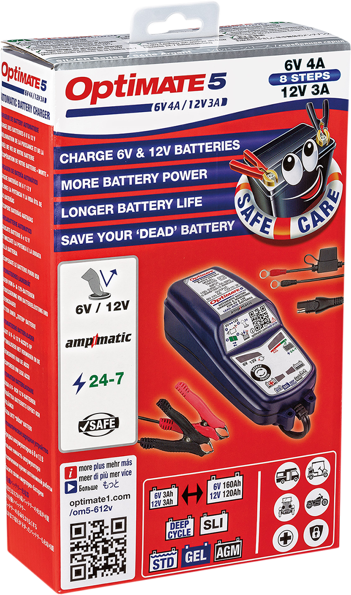 OptiMate™ 5 Select Silver Battery Charger and Maintainer