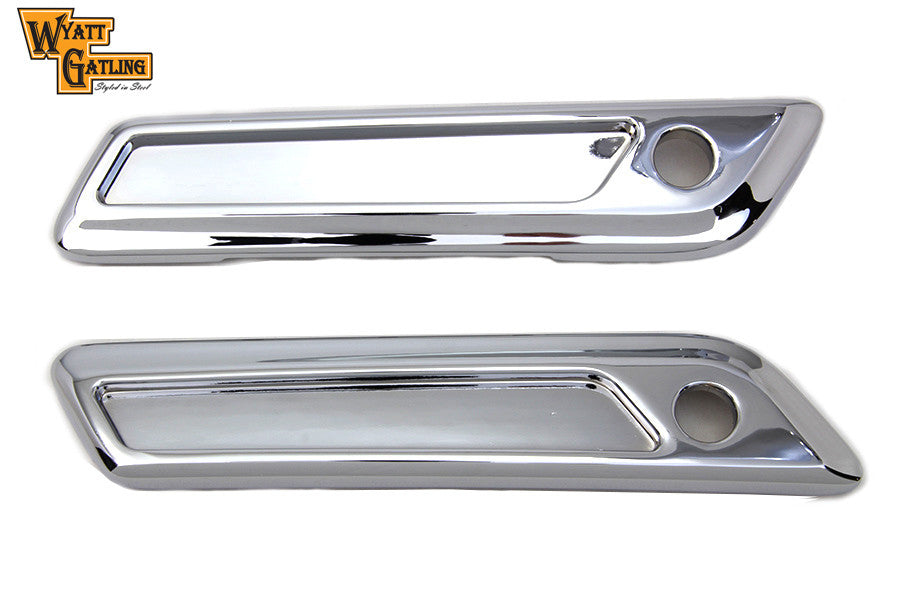 Smooth Wyatt Chrome Gatling Saddlebag Face Plate Set