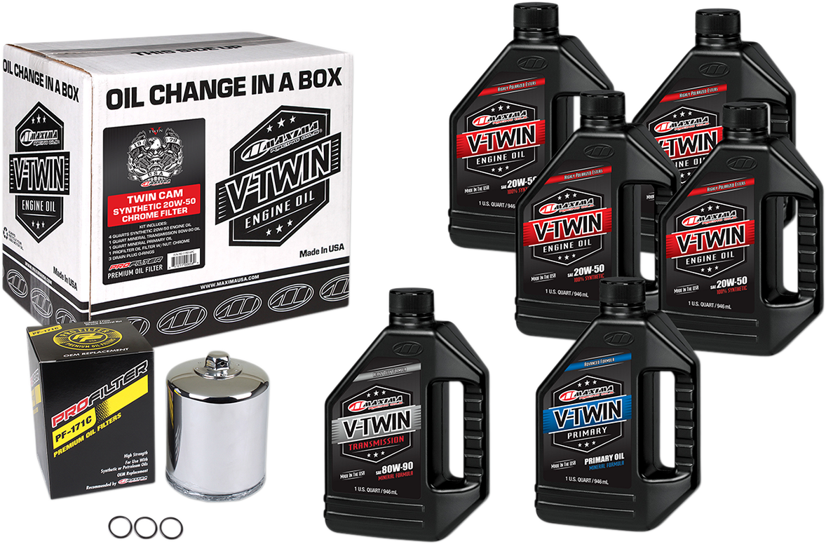 Twin Cam Synthetic 20W-50 Oil Change Kit