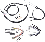 Complete Black Vinyl Handlebar Cable/Line Kit for Ape Hangers