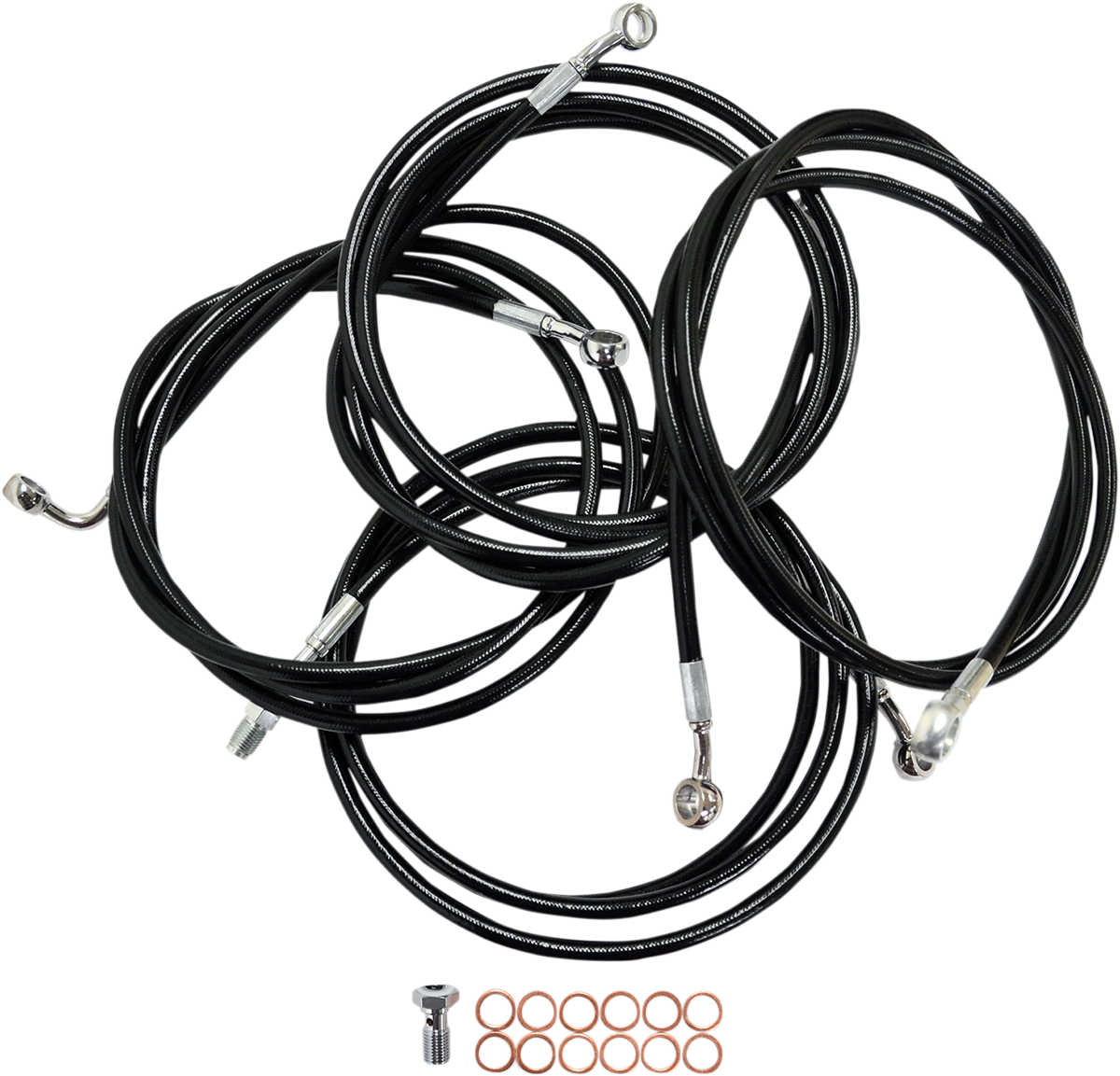 Standard Black Vinyl Handlebar Cable/Brake Line Kit — Ape Hanger