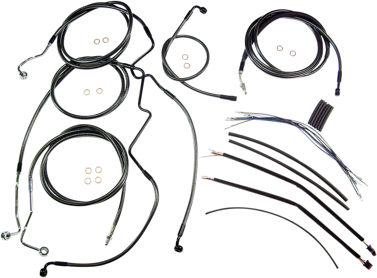 Black Pearl™ Designer Handlebar Installation Kit - 12"-14" - '14-'15 FLH