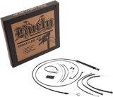 Complete Black Vinyl Handlebar Cable/Line Kit for Ape Hangers