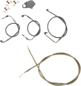 Standard Stainless Braided Handlebar Cable/Brake Line Kit
