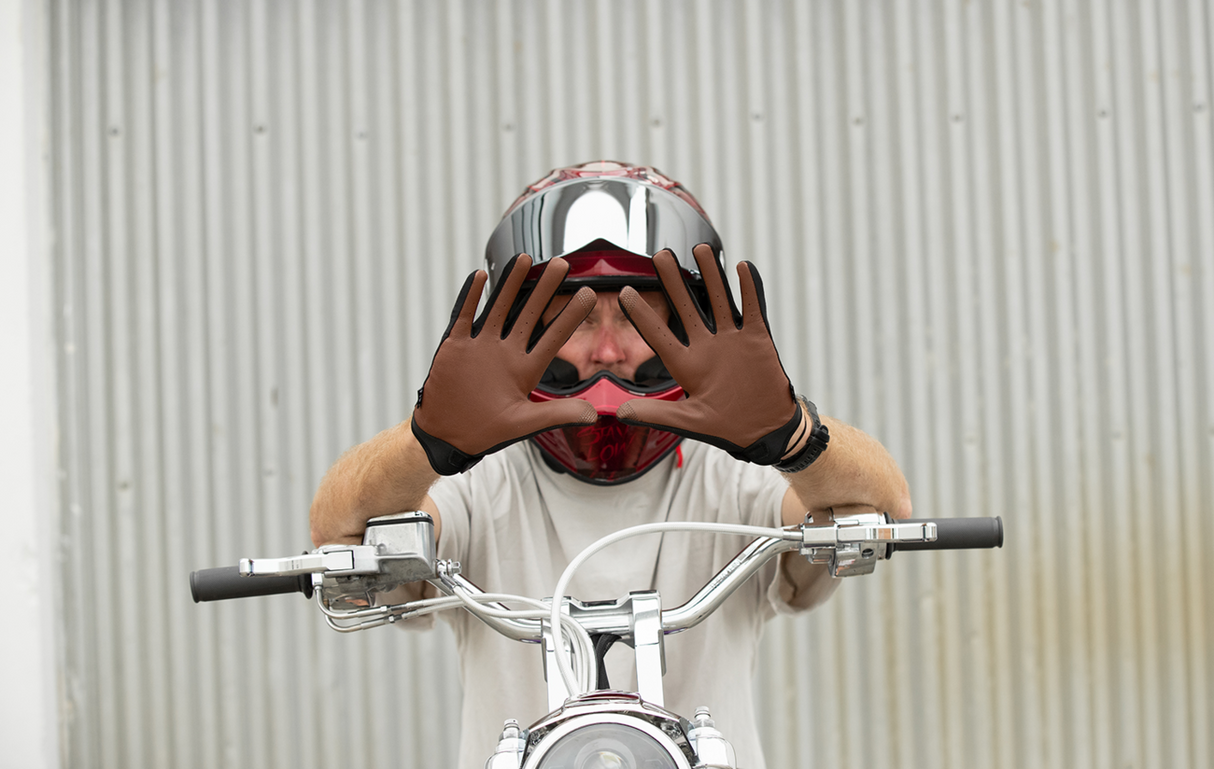 Moto Hybrid Leather Road Gloves