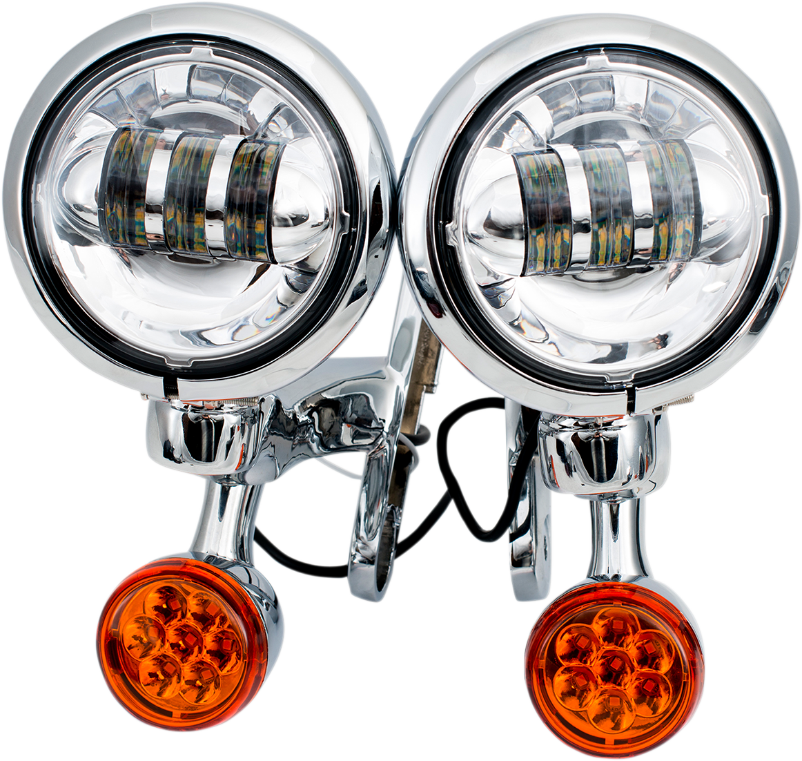 Light Brackets with LED Auxiliary Lights and Turn Signals