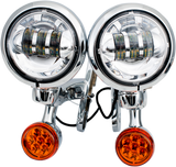 Light Brackets with LED Auxiliary Lights and Turn Signals