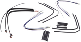 Complete Black Vinyl Handlebar Cable/Line Kit for Ape Hangers