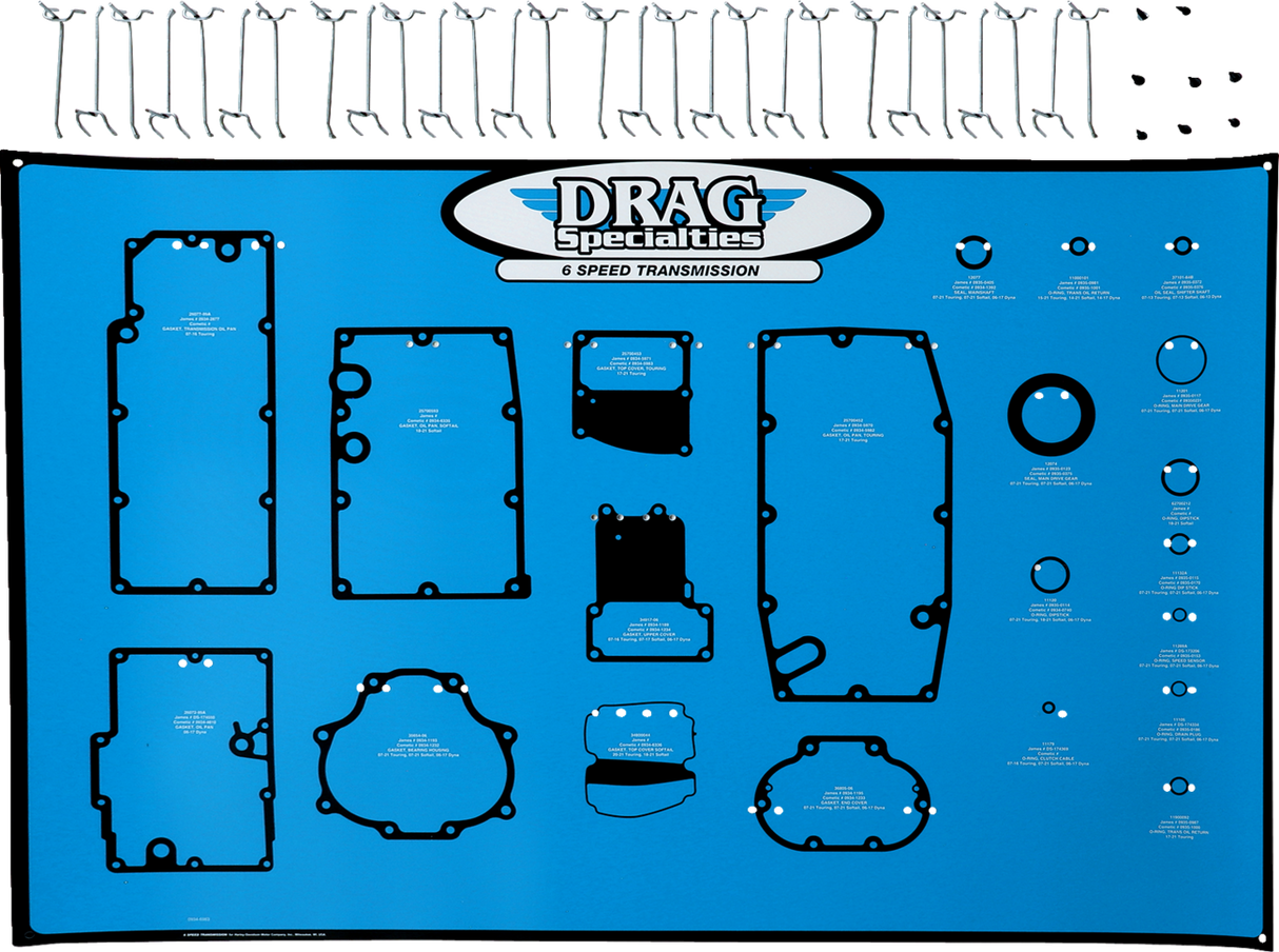 Gasket/Seal and O-Ring Display Board for 6-Speed Big Twin Transmissions